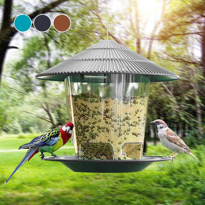 Decorative garden bird feeder
