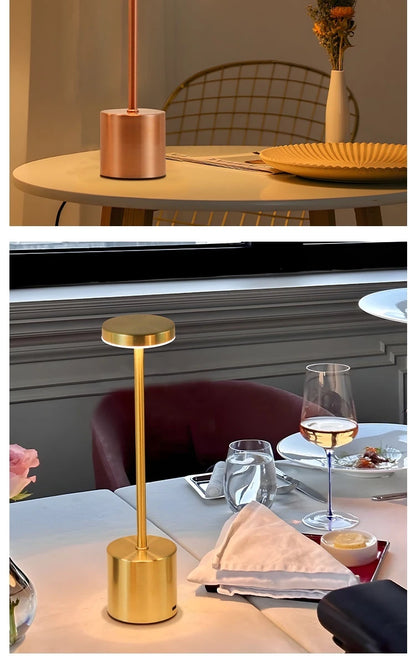 Cordless LED Table Lamp – Portable Retro Light for Outdoor, Bar, Restaurant Ambiance