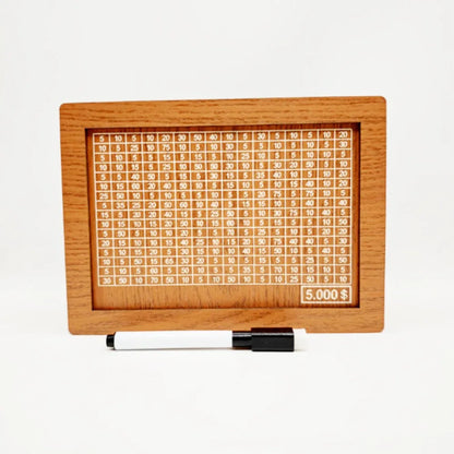 Wooden Money Saving Box with Goal Counter