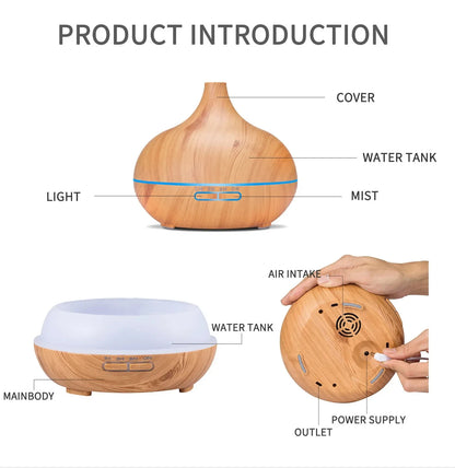 Wooden Essential Oil Diffuser | Premium Natural Aroma Diffuser