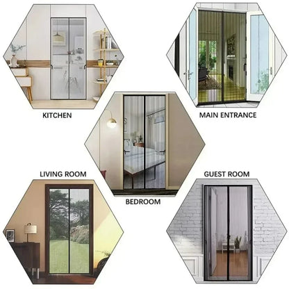 Magnetic Mosquito Door Screen Mesh Curtain Auto Closing Insect Fly Bug Protector