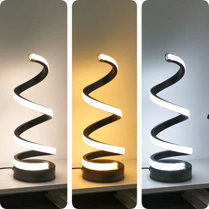 Spiral LED Table Lamp | Modern Design Ambient Lighting