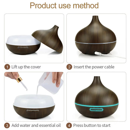 Wooden Essential Oil Diffuser | Premium Natural Aroma Diffuser
