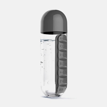 2-in-1 Pill Organizer Water Bottle