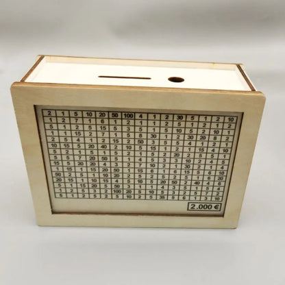 Wooden Money Saving Box with Goal Counter