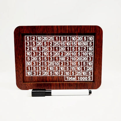 Wooden Money Saving Box with Goal Counter