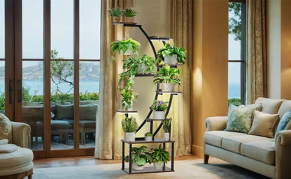 Modern LED Multi-Tier Indoor Plant Stand
