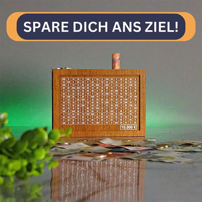 Wooden Money Saving Box with Goal Counter