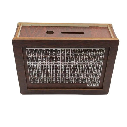 Wooden Money Saving Box with Goal Counter
