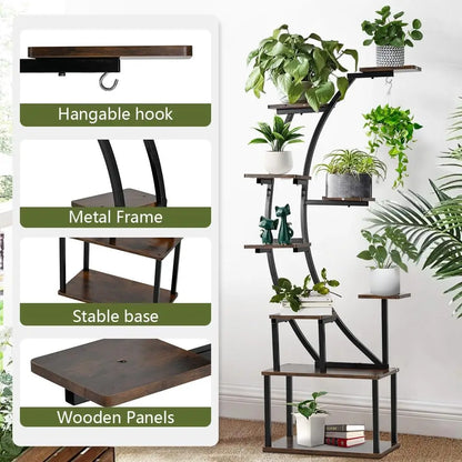 Modern LED Multi-Tier Indoor Plant Stand