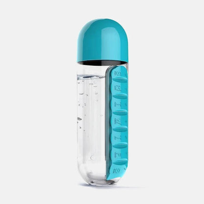 2-in-1 Pill Organizer Water Bottle