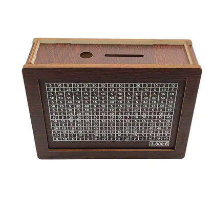 Wooden Money Saving Box with Goal Counter