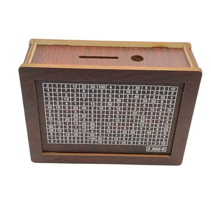Wooden Money Saving Box with Goal Counter