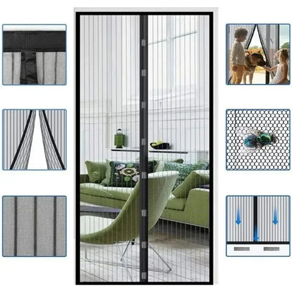 Magnetic Mosquito Door Screen Mesh Curtain Auto Closing Insect Fly Bug Protector
