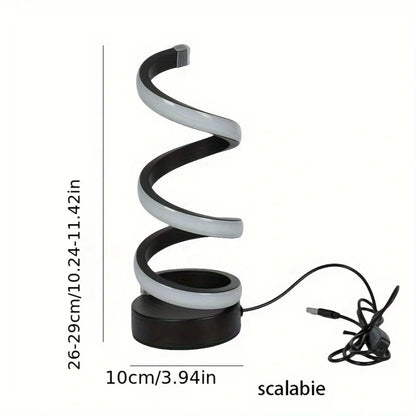 Spiral LED Table Lamp | Modern Design Ambient Lighting