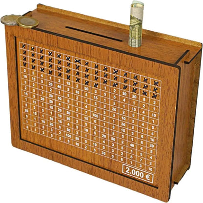 Wooden Money Saving Box with Goal Counter