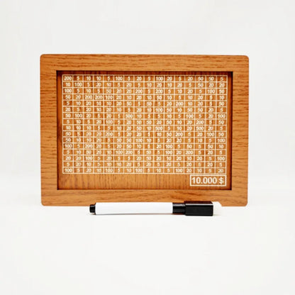 Wooden Money Saving Box with Goal Counter
