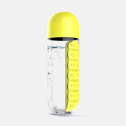 2-in-1 Pill Organizer Water Bottle