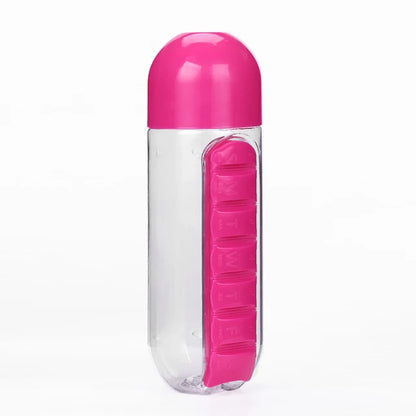 2-in-1 Pill Organizer Water Bottle