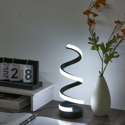 Spiral LED Table Lamp | Modern Design Ambient Lighting