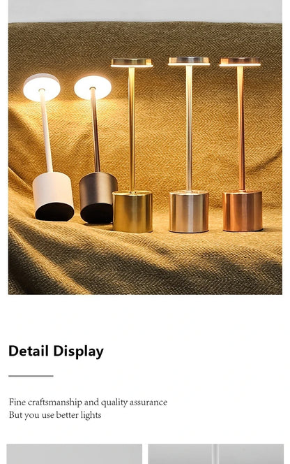 Cordless LED Table Lamp – Portable Retro Light for Outdoor, Bar, Restaurant Ambiance