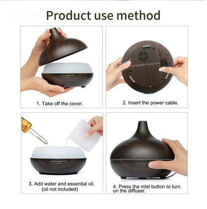 Wooden Essential Oil Diffuser | Premium Natural Aroma Diffuser