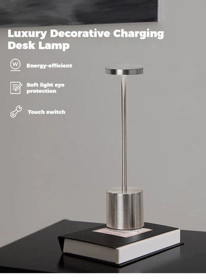 Cordless LED Table Lamp – Portable Retro Light for Outdoor, Bar, Restaurant Ambiance